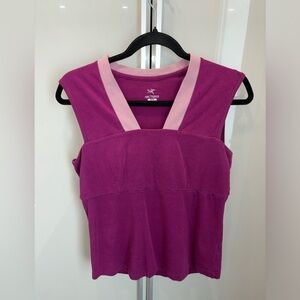 Arc'teryx - 95% Cotton Women's Purple/Pink Athletic Tank Top in Size M